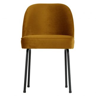 Vogue Stol klädd velvet mustard