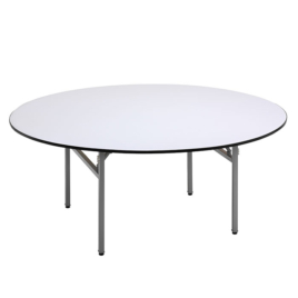 Bankett Bord runt vit laminat