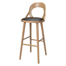 Colibri Barstol med rygg i ek H74