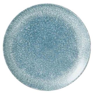 Tallrik flat Raku Topaz Blue Orbit coupe