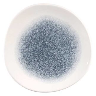 Tallrik flat Oraganic Raku Topaz Blue Orbit