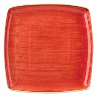 Tallrik flat 26,8 x 26,8 cm Stonecast Berry Red kvadratisk