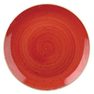 Tallrik halvdjup ø24,8 cm Stonecast Berry Red