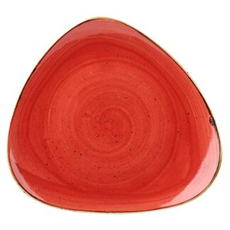 Tallrik flat Stonecast Berry Red triangle