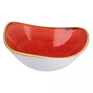 Tallrik djup Stonecast Berry Red triangle