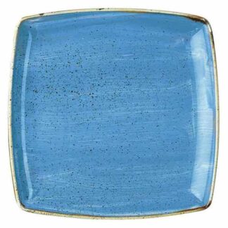 Tallrik flat 26,8 x 26,8 cm Stonecast Cornflower Blue kvadratisk