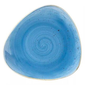 Tallrik flat Stonecast Cornflower Blue triangle